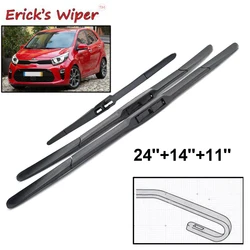 Erick's Wiper Front & Rear Wiper Blades Set For KIA Picanto MK3 2018 - 2023 Windshield Windscreen Window Rain Brush 24