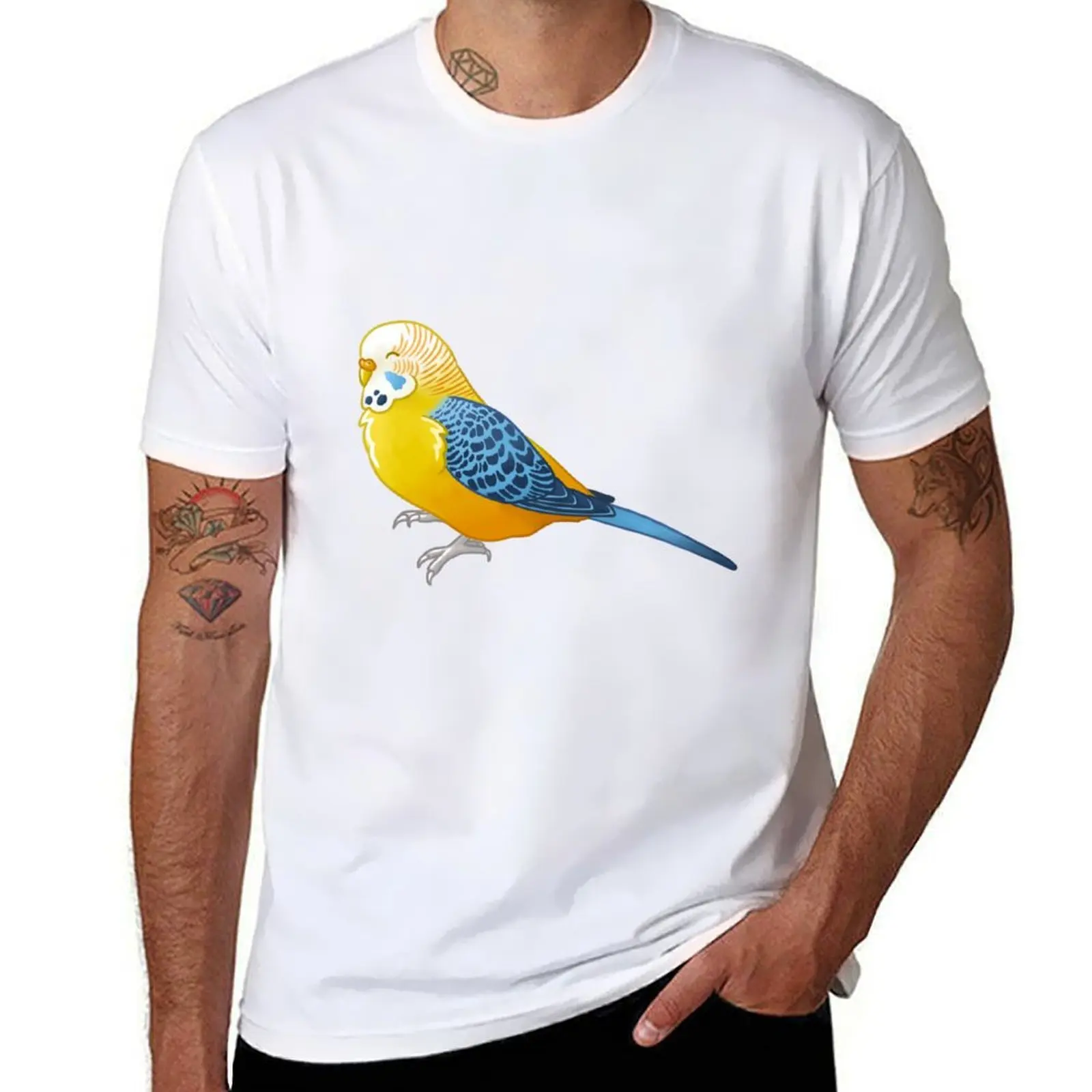 

Aroace Pride Budgie T-Shirt cotton t shirt man man t shirt cotton T-Shirt