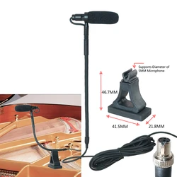 Supercardioid Condenser Microphone for Piano  Clarinet Violin Cello Viola Saxophone Musical Instrument Microphone Mipro Plug