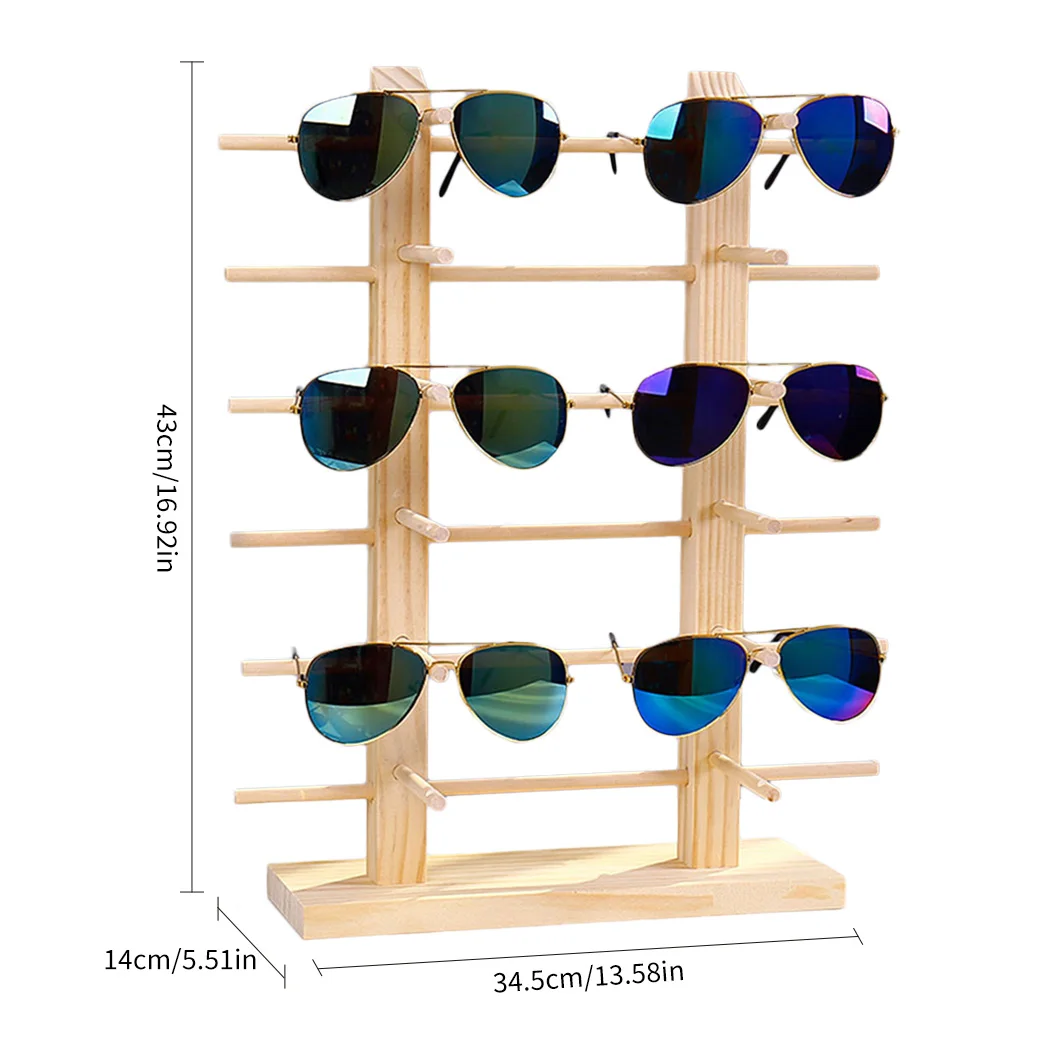 Glasses Display Stand Creative Wood Decor Sunglasses Rack Glasses Stand Holder For Multi Pairs Glasses Showcase Dropshipping