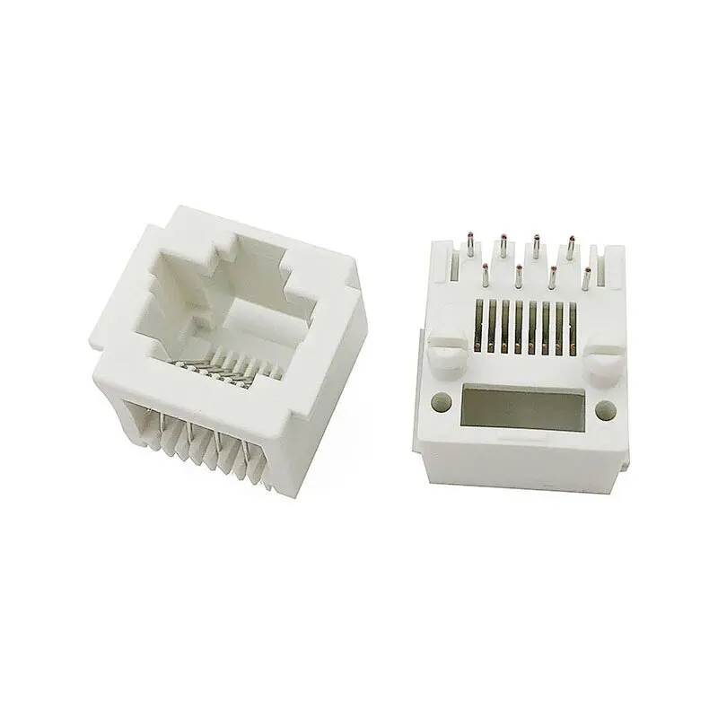 

20PCS RJ45 5222-A type short-body with ear-shaped plug 180-degree vertical socket with 8P8C contacts