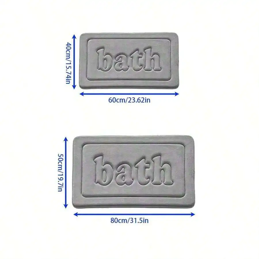 

Bath Mat Memory Foam Slip Resistant Absorbent Bathroom Rug Door Mat Home Decor