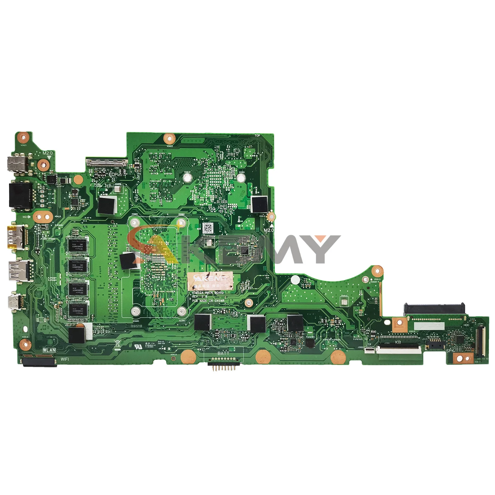 Akemy x505za mainboard für asus vivobook 15 x505 a505z a505za f505z laptop motherboard mit R3-2200U R3-2300U R5-2500U 4g/8g-ram