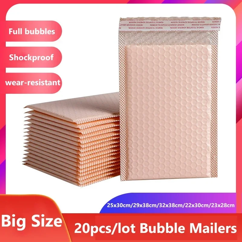 20Pcs Bubble Mailers Bubble Padded Mailing Envelopes Mailer Poly for Packaging Self Seal Shipping Bag Bubble Padding Big Size