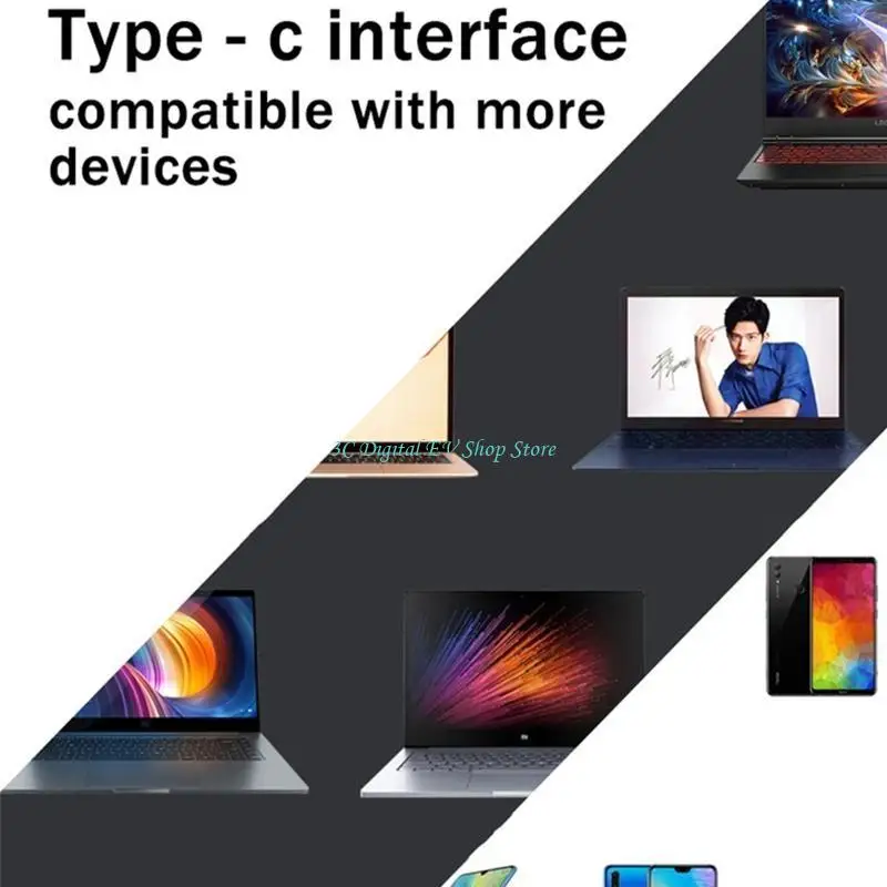 E74D 5 منافذ USB HUB 3840X2160P/30HZ للكمبيوتر المحمول المحمول خفيف الوزن #2