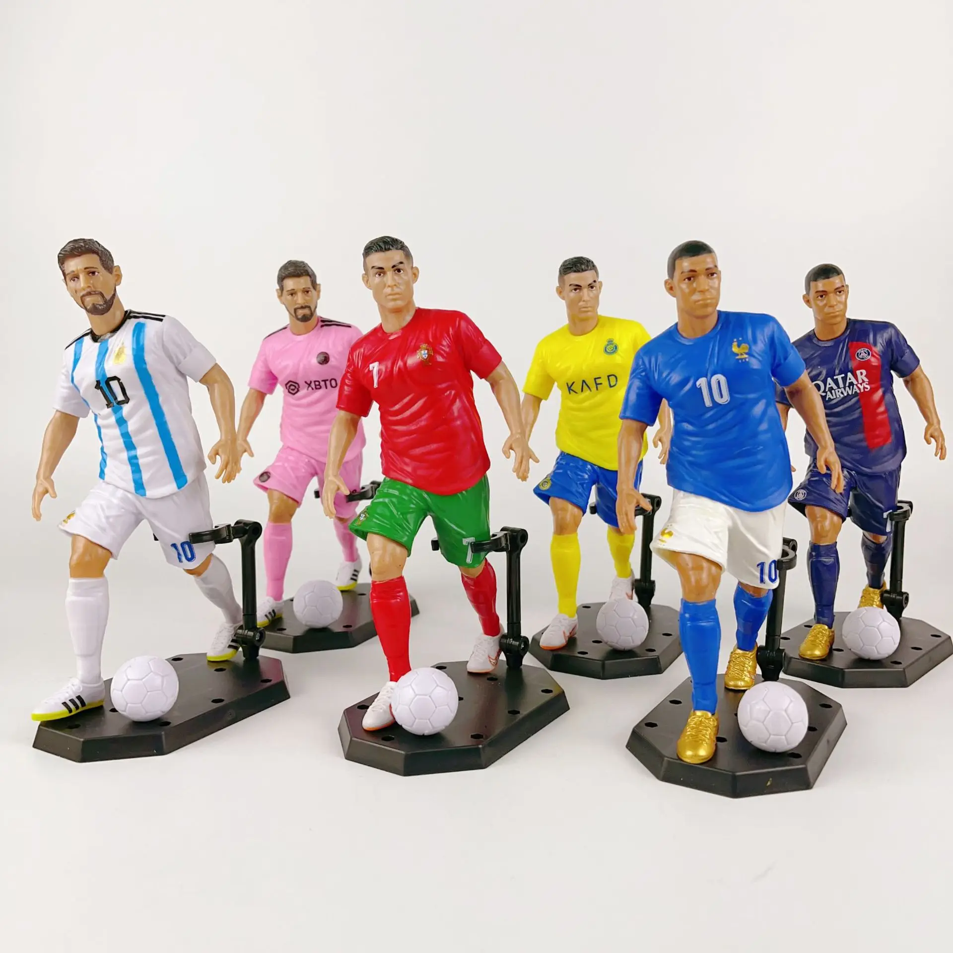 C.Ronaldo Messi Mbappe star of football figurines, fan supplies, and souvenirs for Real Madrid and Barcelona