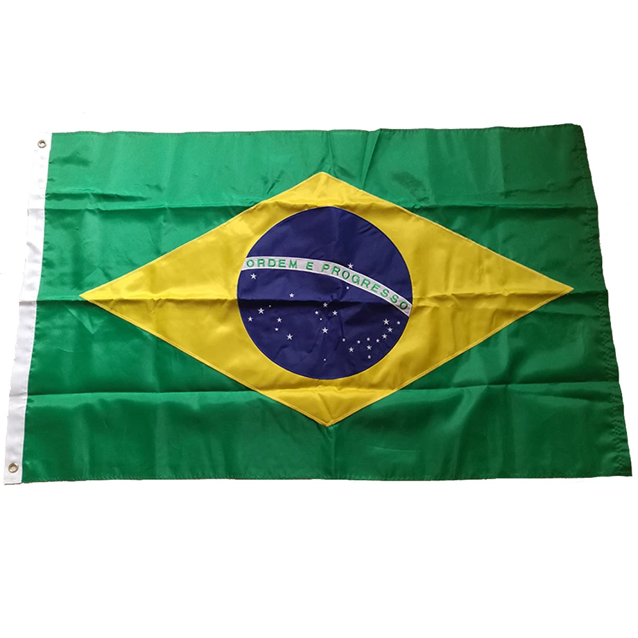 Embroidered Sewn Brazil Flag Brasil Brazilian National Flag World Country Banner Oxford Fabric Nylon 2x3ft 3x5ft 4x6ft 5x8ft