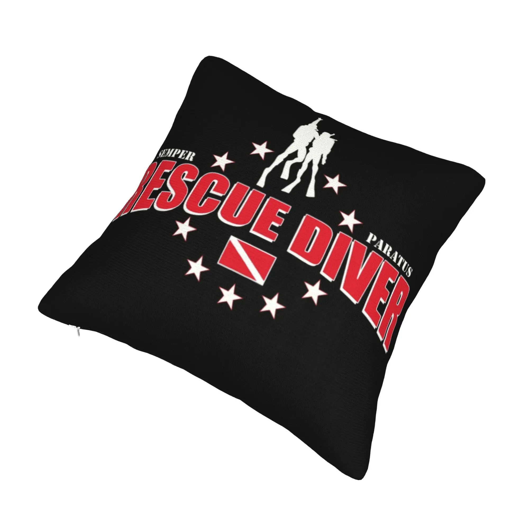 Luxury Rescue Diver Scuba Diving Cushion Cover 45x45cm Soft Dive Throw Pillow for Sofa Square Pillowcase Decoration