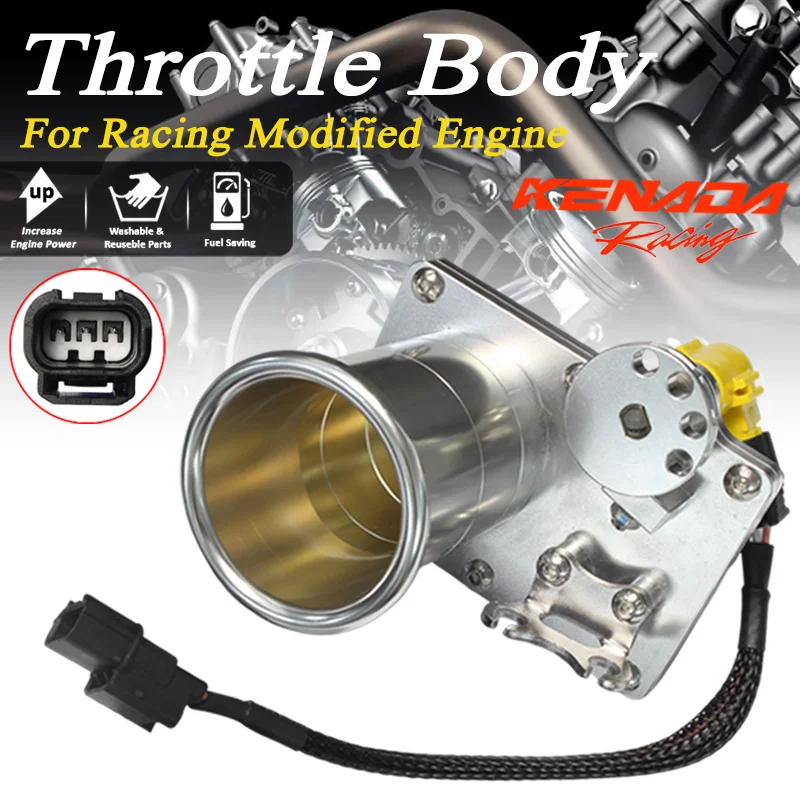 KENADA RACING CNC Side Slide EFI Throttle Body With Velocity Stack 40/42/46mm For Racing Modified Engine Custom Intake