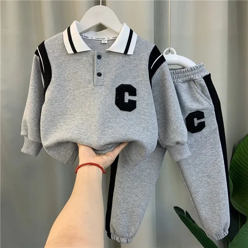 1-6 Years Children Clothing Set New Boys Casual Clothes Kids Fashion Sweatshirt And Pants 2 Pcs Baby Autumn Winter Tracksuits