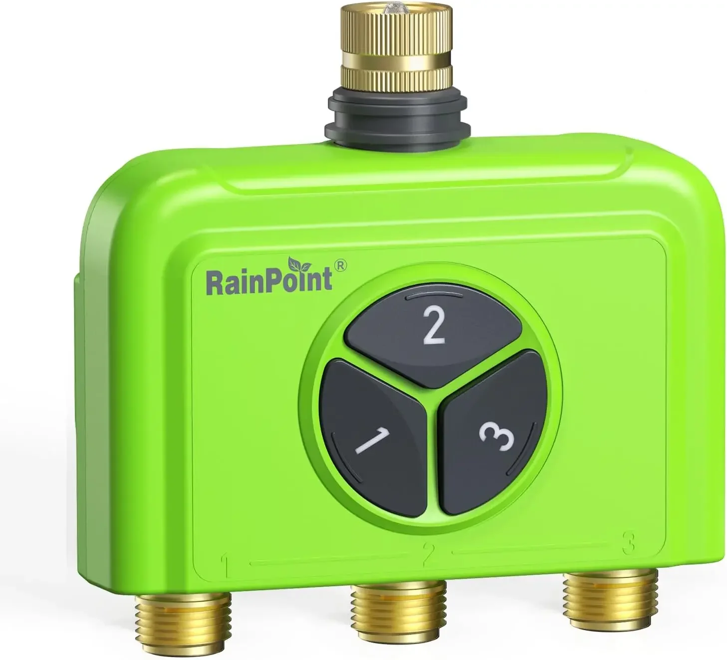 3-Zone WiFi Add-On Water Timer (Gateway Not Included), Brass Inlet/Outlet WiFi Hose Timer, Expands Smart Irrigation System, Work