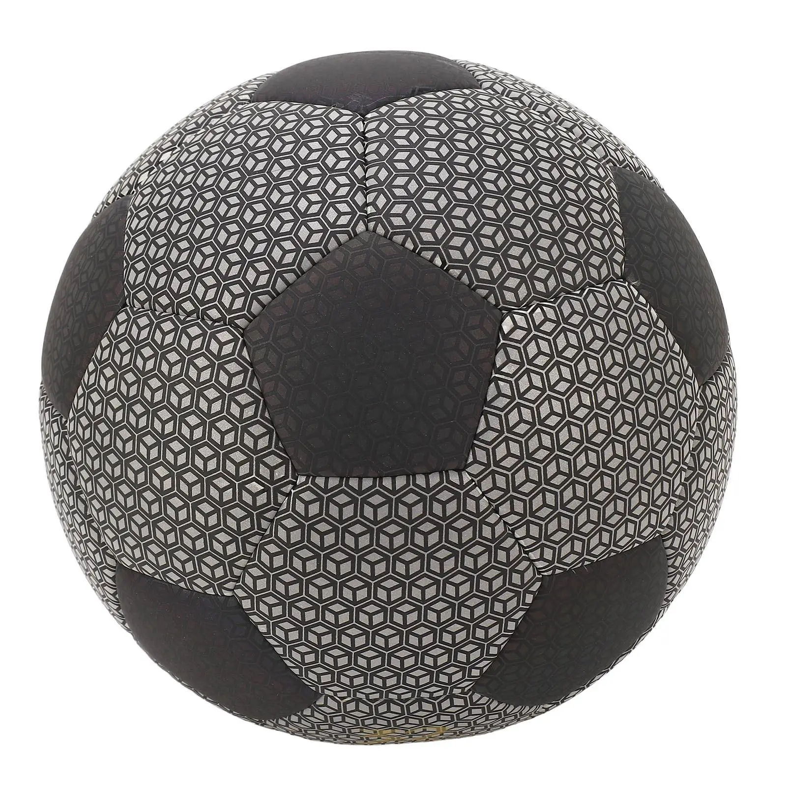 Светящийся голографический светоотражающий футбольный мяч для ночных тренировок, прочный, износостойкий, светящийся внешний вид, футбольный мяч