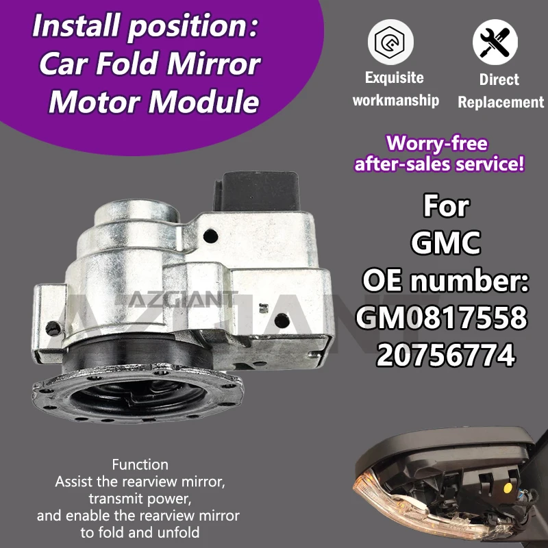 

AZGIANT For GMC Yukon XL Sierra 1500 Acadia 2007-2014/Sierra Pickup Truck 2008-2013 Car Power Folding Unit Mirror Actuator Motor