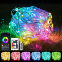 RGB String Lights APP Remote Control IP67 Waterproof USB DlY Fairy Lights For Indoor Outdoor Christmas Tree Party Decoration