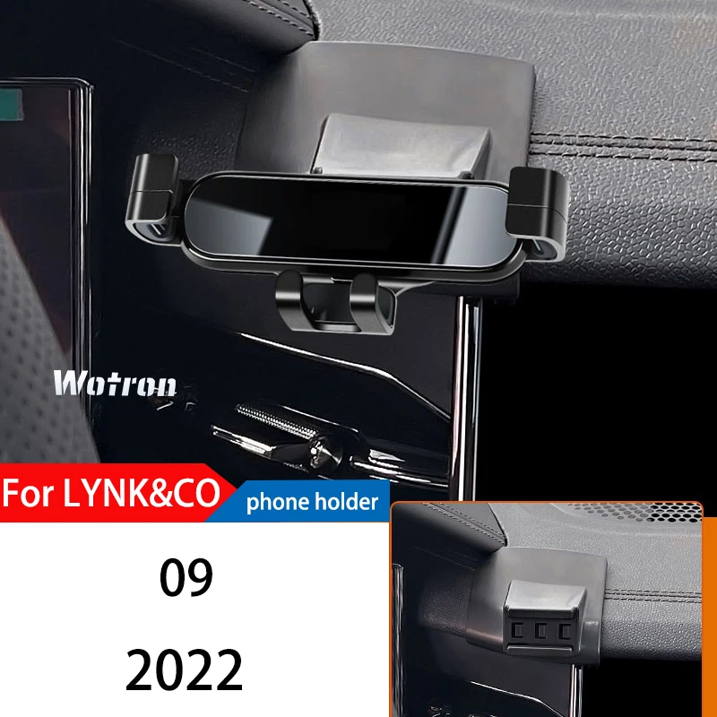 

Car Phone Holder For LYNK&CO 09 2022 GPS Special Gravity Navigation Mobile Bracket 360 Degree Rotating Stand Accessories