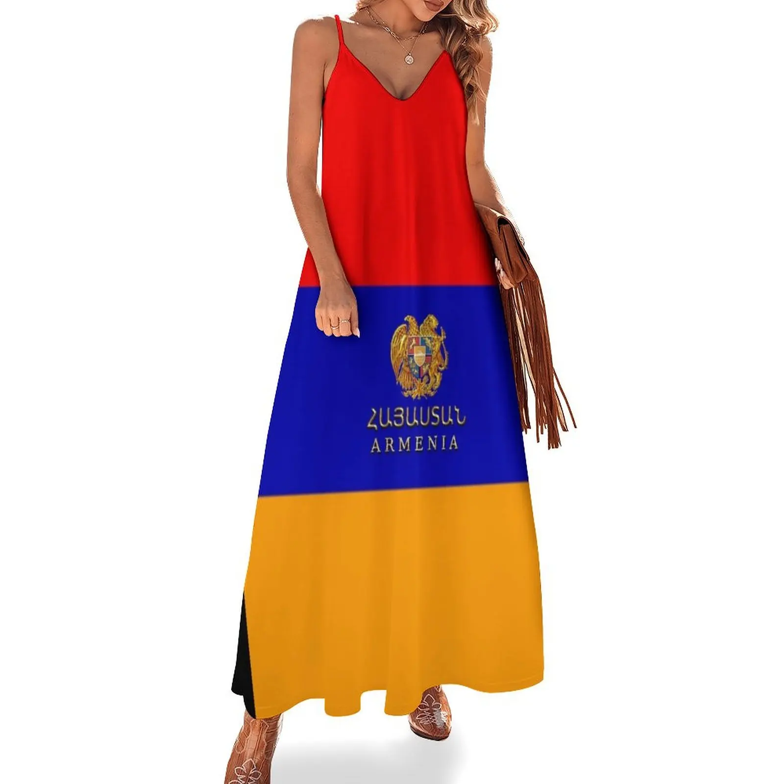 

Armenian Flag () Sleeveless Dress womans clothing Women's summer long dress dress party evening elegant luxury celebrity