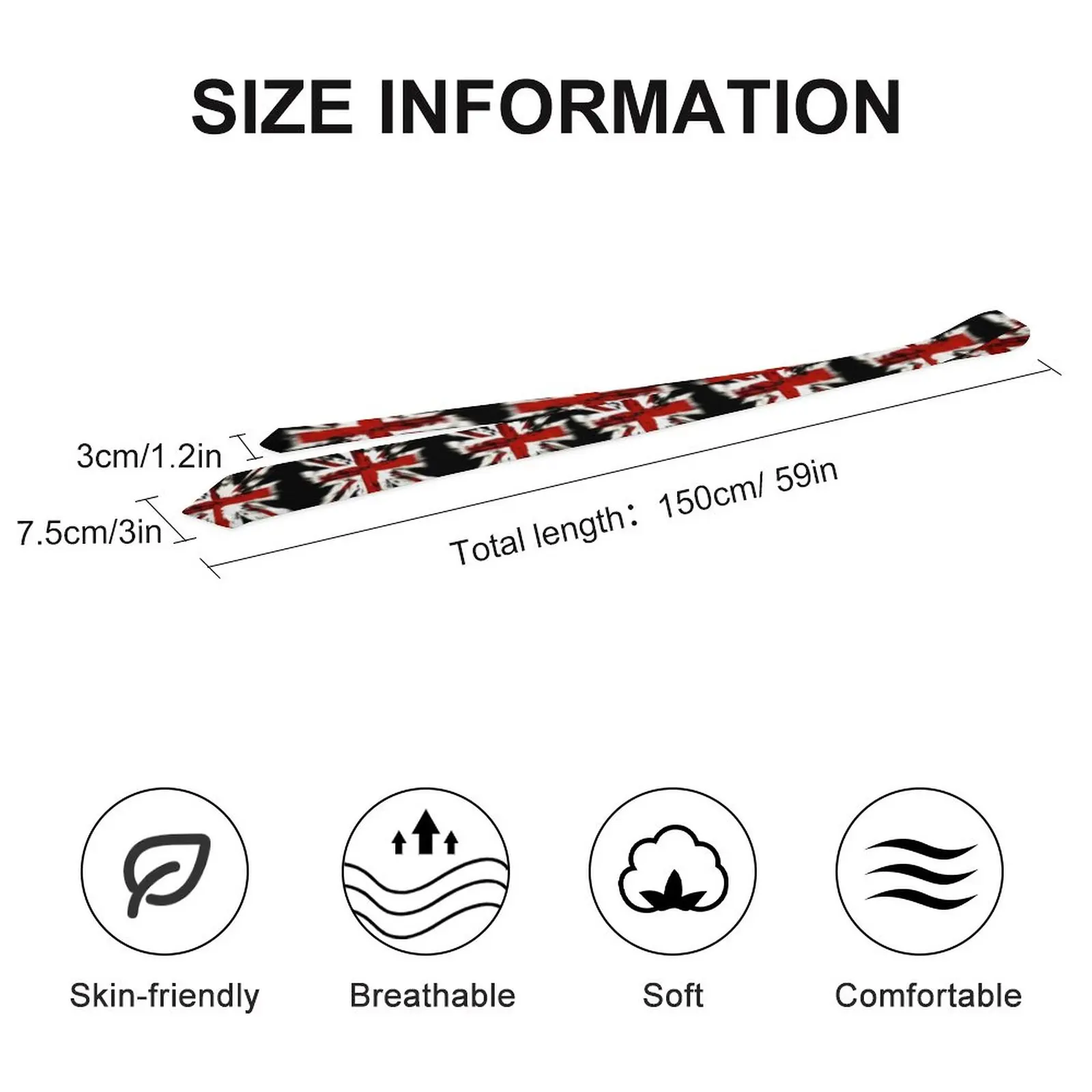 Mens Tie British Flag Neck Ties Flags Print Classic Casual Collar Tie Custom Cosplay Party Great Quality Necktie Accessories