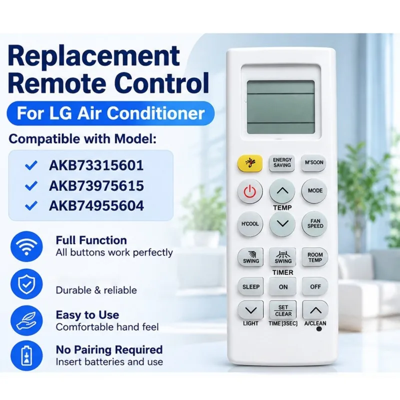 DT98 Air Conditioner Remote Control for AKB73315601 AKB73975615 AKB74955604 Replacement AC Controller for Cooling for Unit