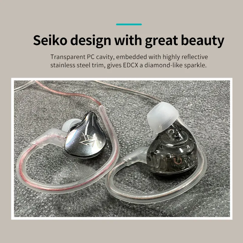 Headphone Bass KZ EDCX, Headphone In-Ear Olahraga, Headphone Ketepatan Tinggi Peredam Kebisingan, Che Baru