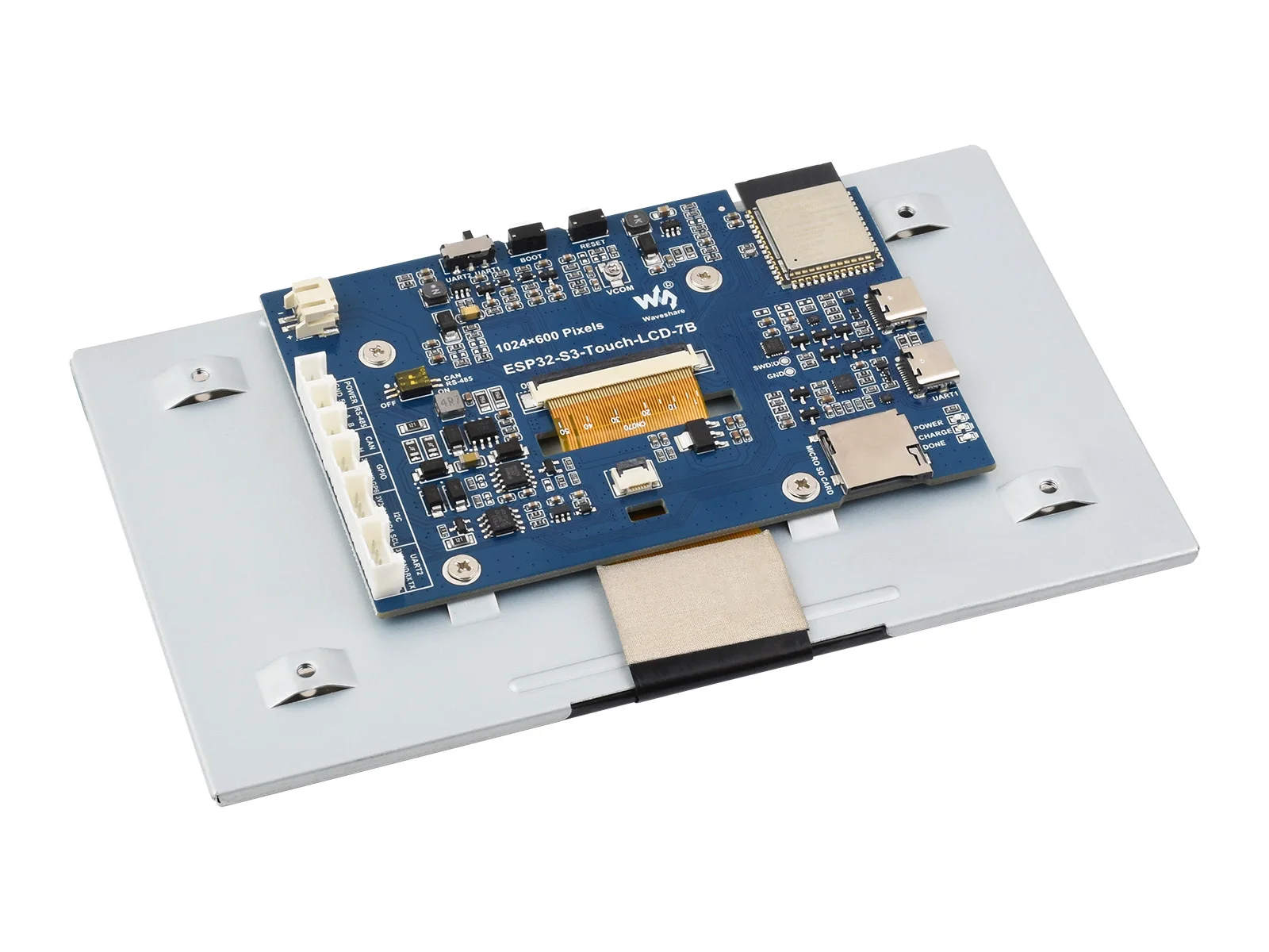 Płytka rozwojowa Waveshare ESP32-S3 z 7-calowym wyświetlaczem typu B, ESP32 z wyświetlaczem, 1024×600, opcjonalnie z obsługą dotykową, obsługuje WiFi i Bluetooth — zdjęcie produktu 4