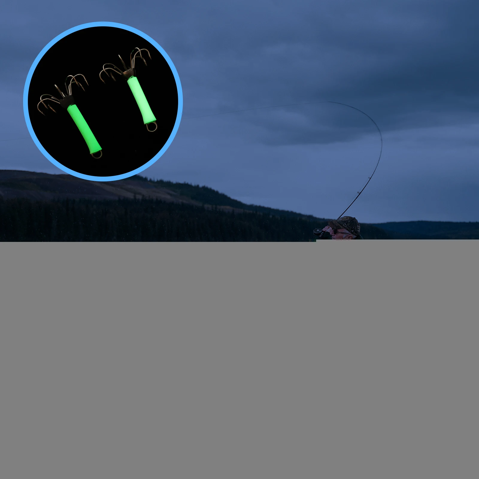 

4pcs Luminous Squid Hook Stainless Steel Bait Octopus Hooks Fluorescent Fishing Night Durable Environmental Premium Large