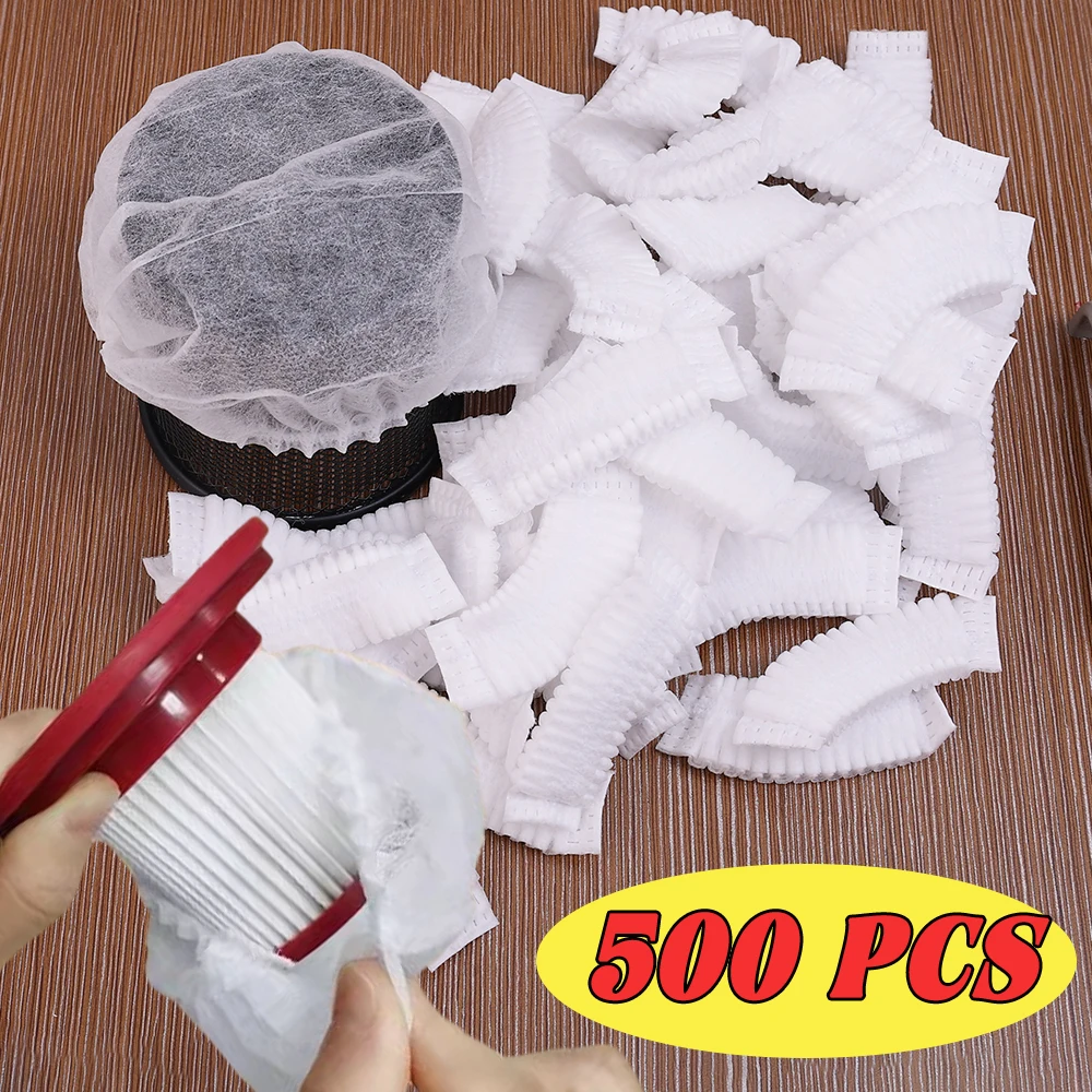 500PCS Disposable Vacuum Cleaner Filter Protective Cover - Washable Non-woven Fabric for Handheld Vacuum Cleaner