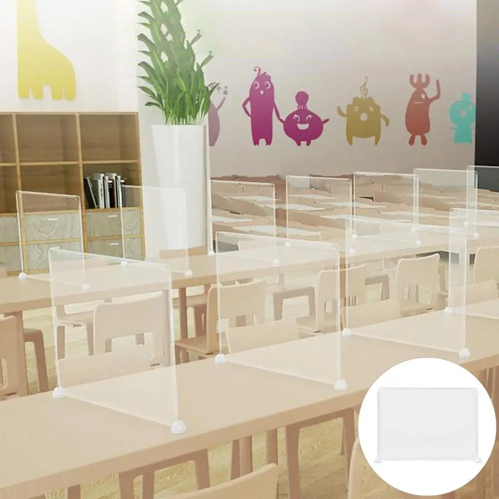 Partition Screen Transparent Removable Resin Table Clear Board for Kids