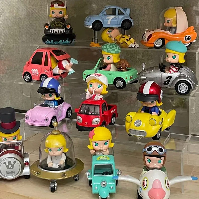 

Molly Car Car Series Genuine Blind Box Toys Kawaii Anime Action Figure Caixa Caja Surprise Mystery Box Dolls Girls Gift