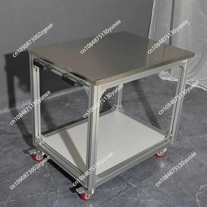 Aluminum profile anti-static mobile workbench Wheeled cart Electronic factory maintenance laboratory Aluminum alloy workbench