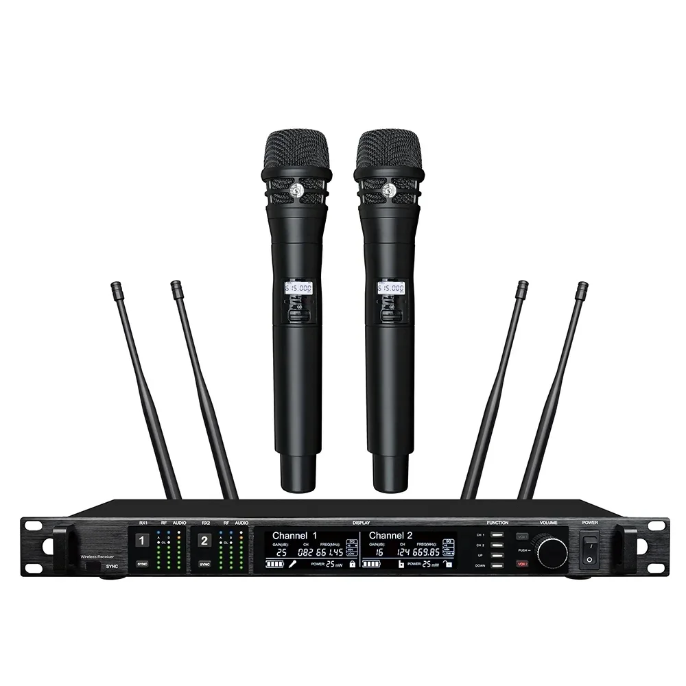 AD4D professional wireless MIC AD4D 2channels system, with KSM8 handheld MIC headset collar clip MIC, suitable