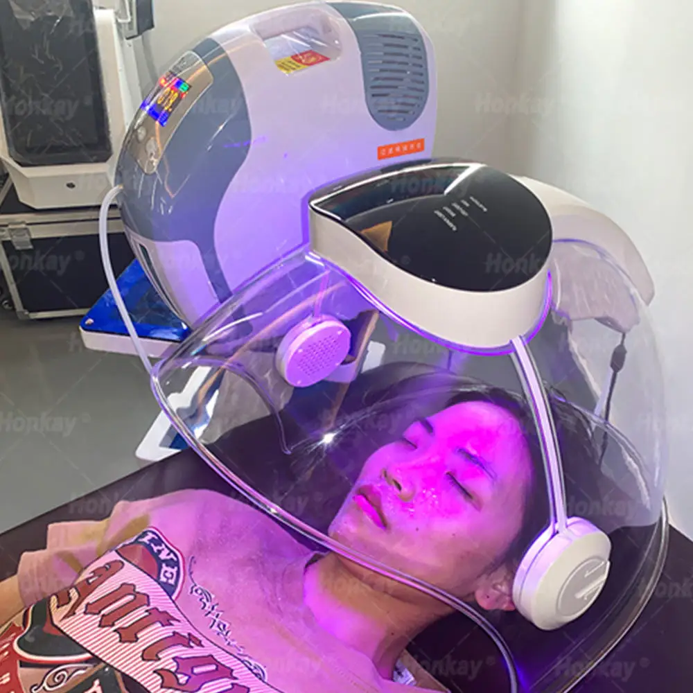 Máquina Facial de oxígeno con máscara LED, 7 colores, chorro de pulverización de oxígeno hiperbábico, hidratante, rejuvenecimiento de la piel, antienvejecimiento, cuidado de la piel