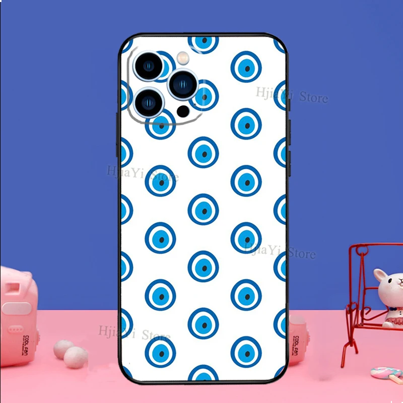Evil Eyes Phone Case For iPhone 16 15 11 12 13 14 Pro Max Mini X XS XR Plus SE2 Funda Coque Capa Cover