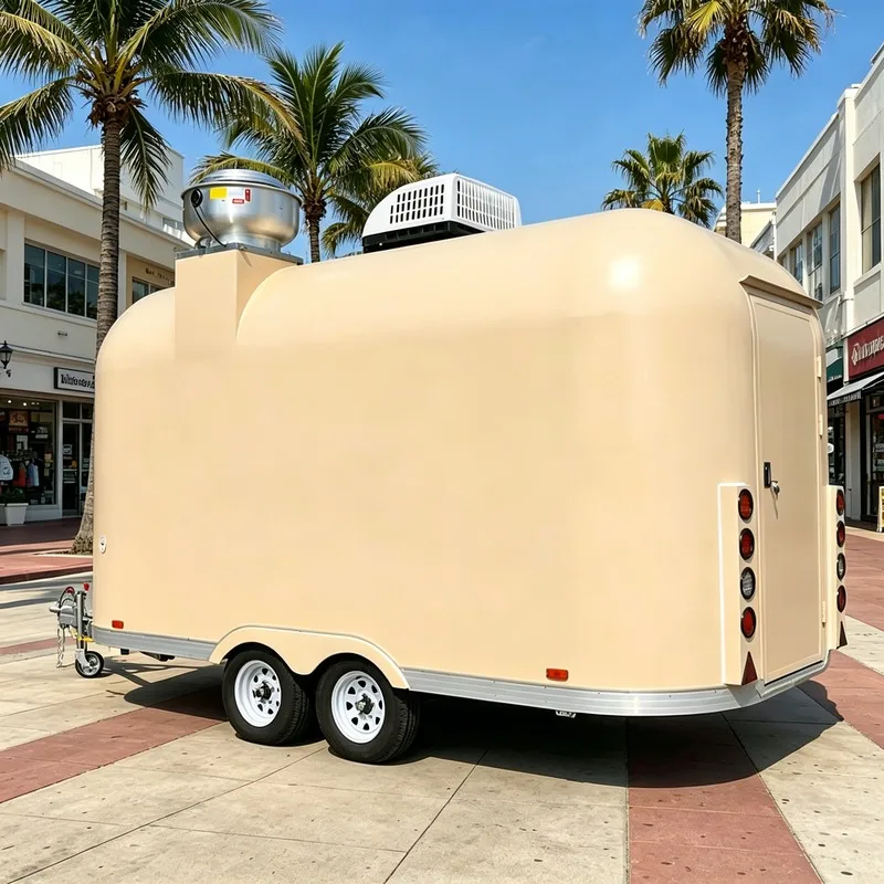 

Customizable Street Food Trailer Small Fast Food Truck Pizza Truck Hot Dog Cart Wholesale