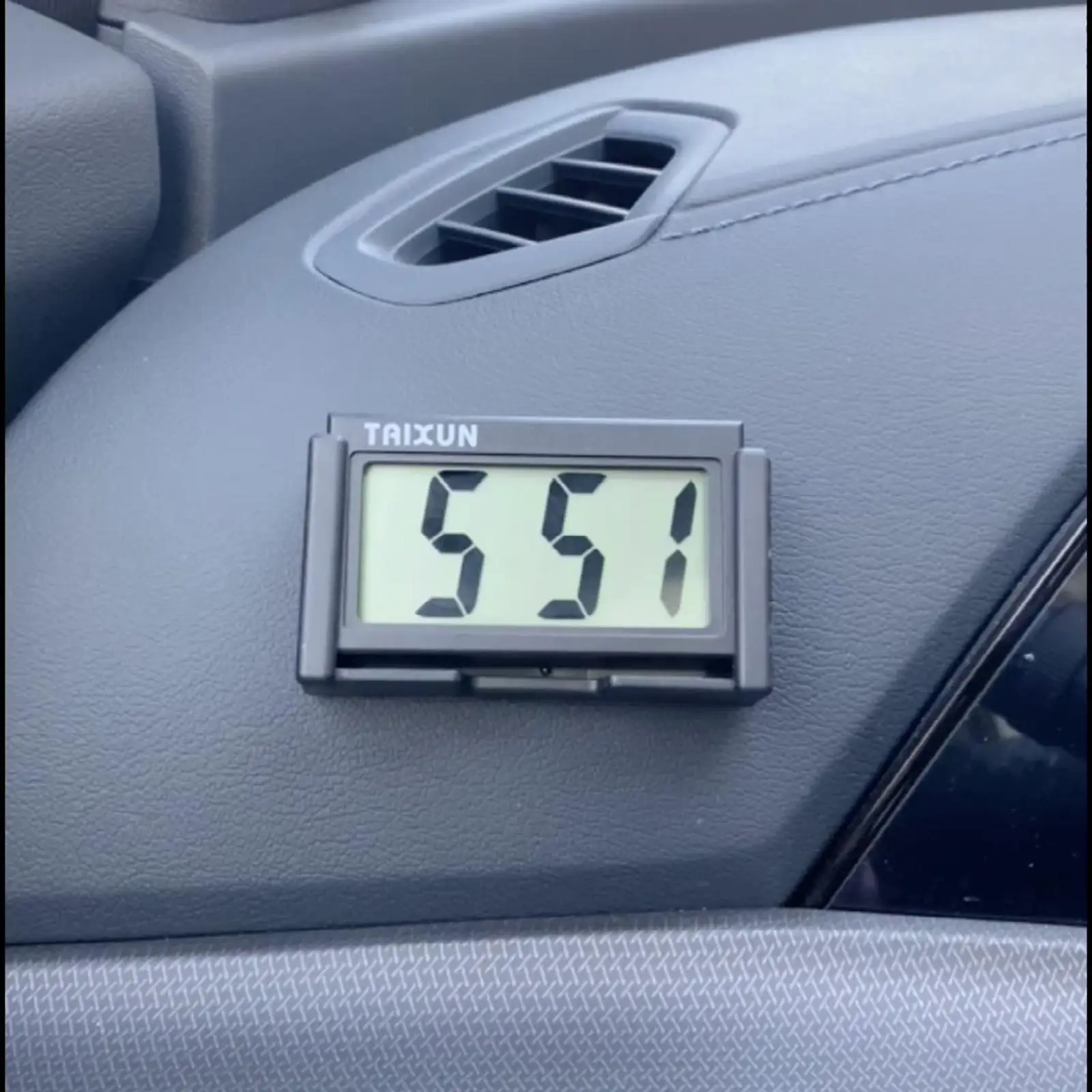 Small Electronic Clock for Car Dashboard Digital Mini Stick on Clock for Truck Auto Vehicle Battery Operated LCD Time Display