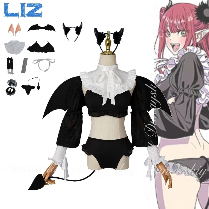 My dress up darling อะนิเมะ Liz One คอสเพลย์ตัวละครสวมใส่สีดําหญิง Little Devil คอสเพลย์อะนิเมะเต็มชุด