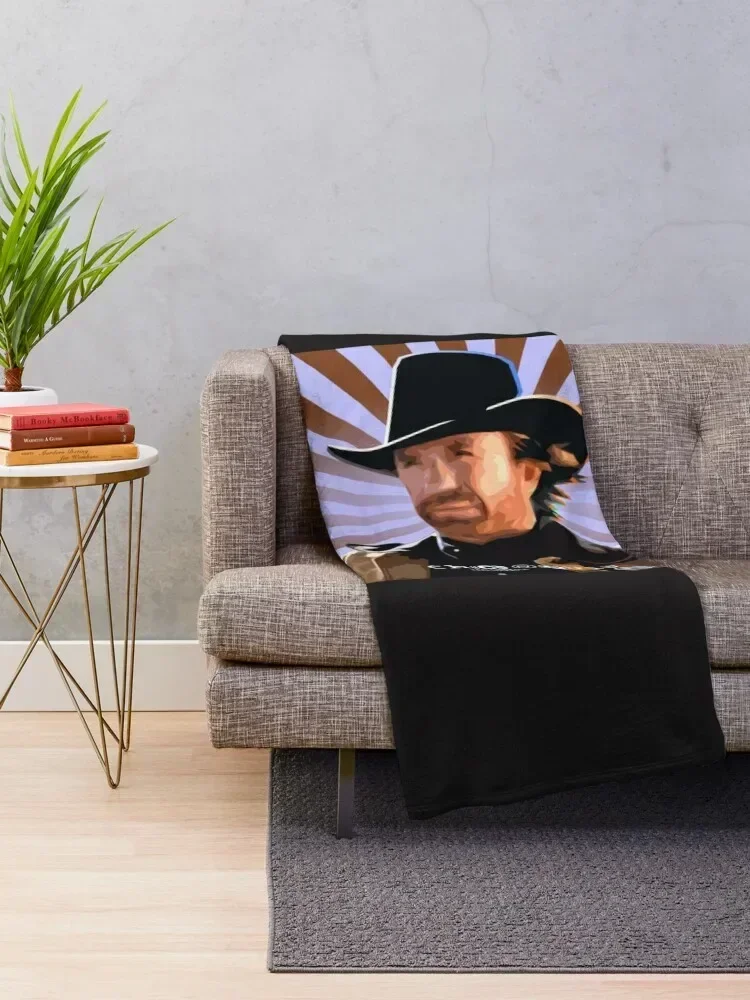 Chuck Norris fact Throw Blanket Camping Stuffeds Flannel Sofa Blankets