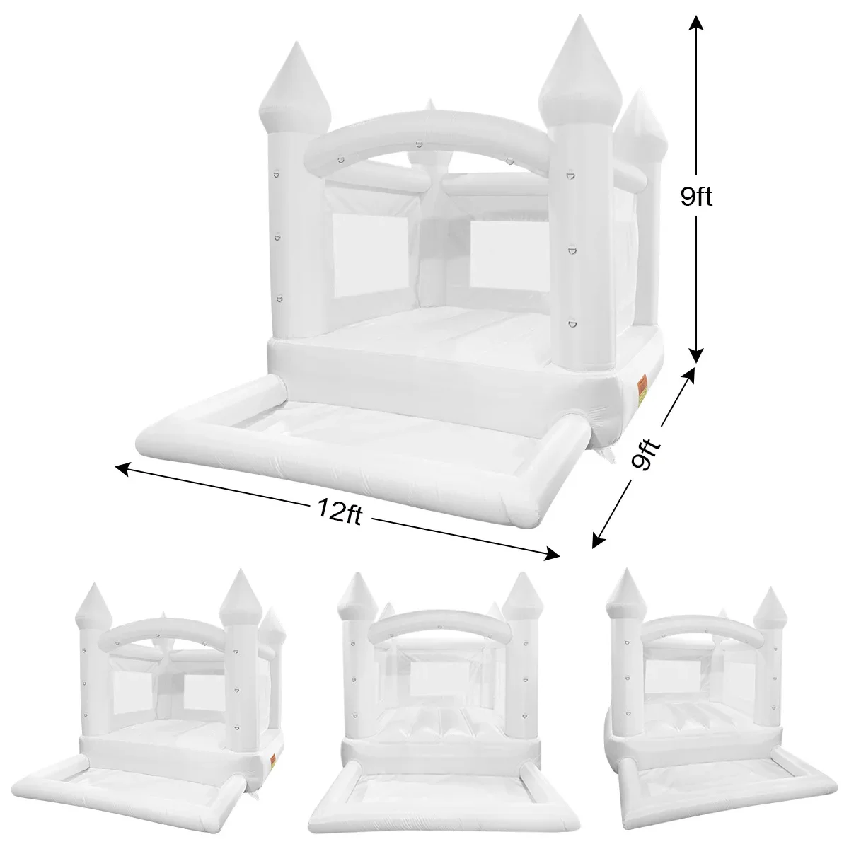 Commercial White Inflatable Bounce House Wedding Bouncy Castle for Party Event Photo Booth Durable Oxford and PVC Outdoor