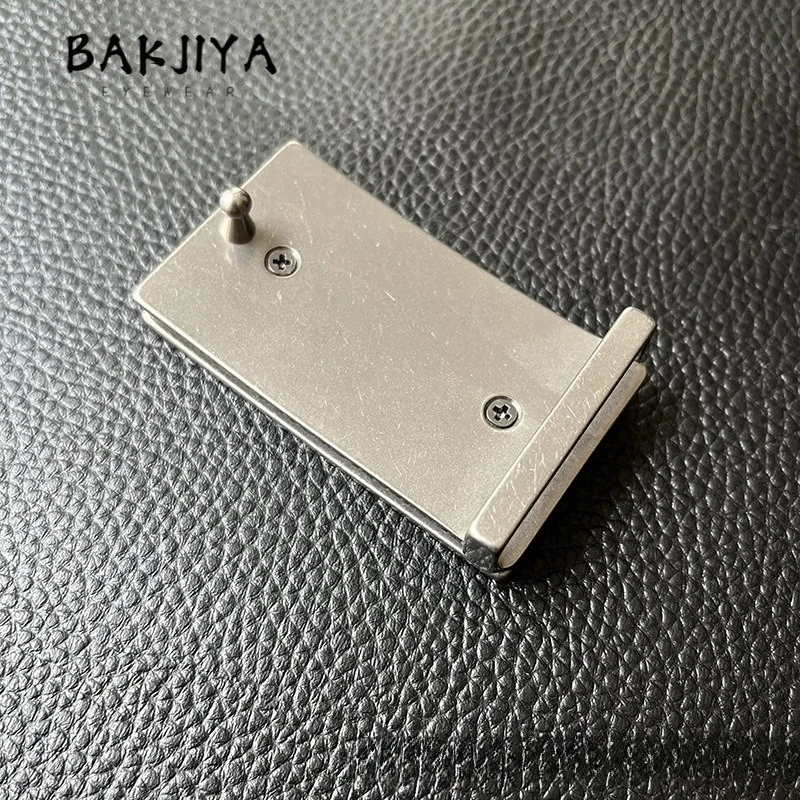 1pcs Solid Titanium Belt Buckle Stone Washed Double-layer Leather Belt Head Business Men Pants Waistband 35mm Waist Accessories