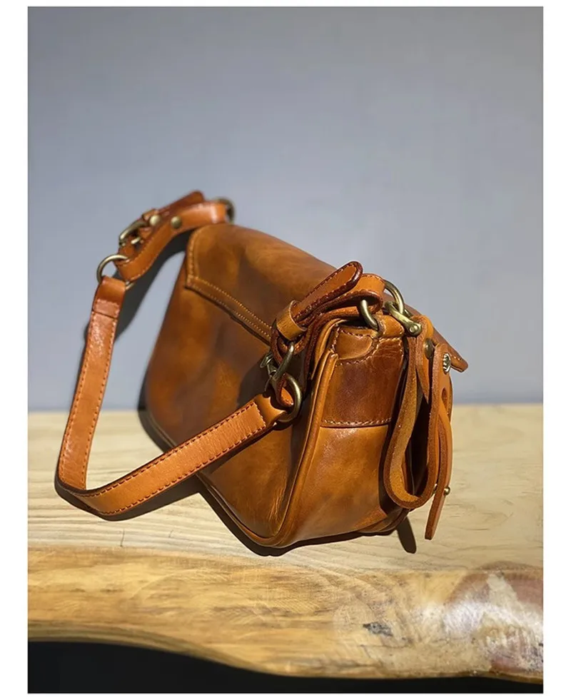 PNDME-Bolso de hombro con múltiples bolsillos para hombre y mujer, bandolera de piel de vaca auténtica, Estilo vintage, de lujo, para uso diario y