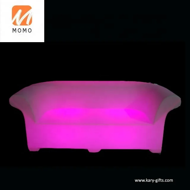 Modern Light Up Led 3 Seats Furniture Colour Ganging Sofa Led Chair