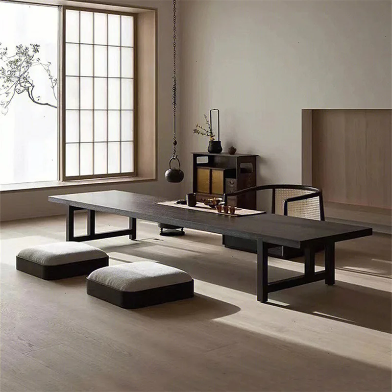 White Wax Wood Coffee Tables Tatami Living Room Homestay Simple Coffee Tables Negotiation Leisure Homestay Furniture Mesa JT40C