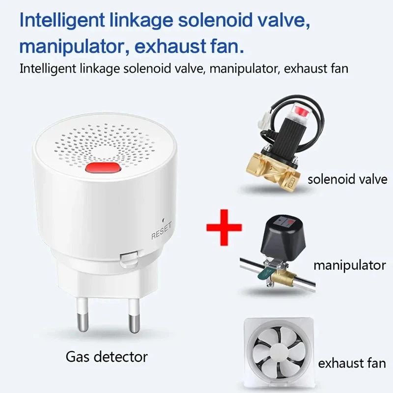 Smart ZigBee WiFi Gas Detection Tuya Natural Gas Sensor Real-Time Response Gas leaks Alarm Detector LPG Fire Security Protection