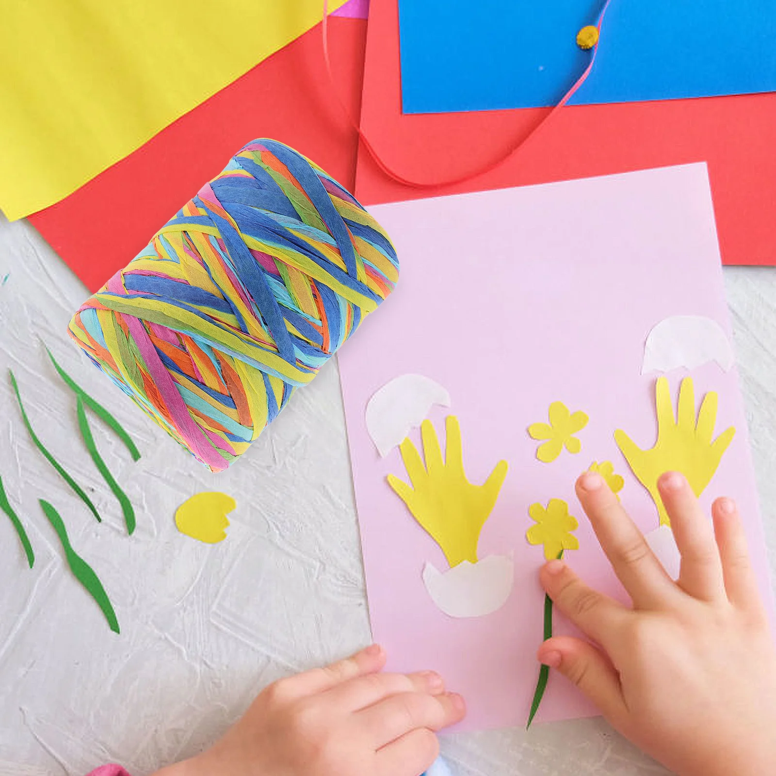 

Handwoven Raffia Ribbon for Gift Wrapping DIY Projects Paper Rope Twine String Durable Elegant Decorative Craft