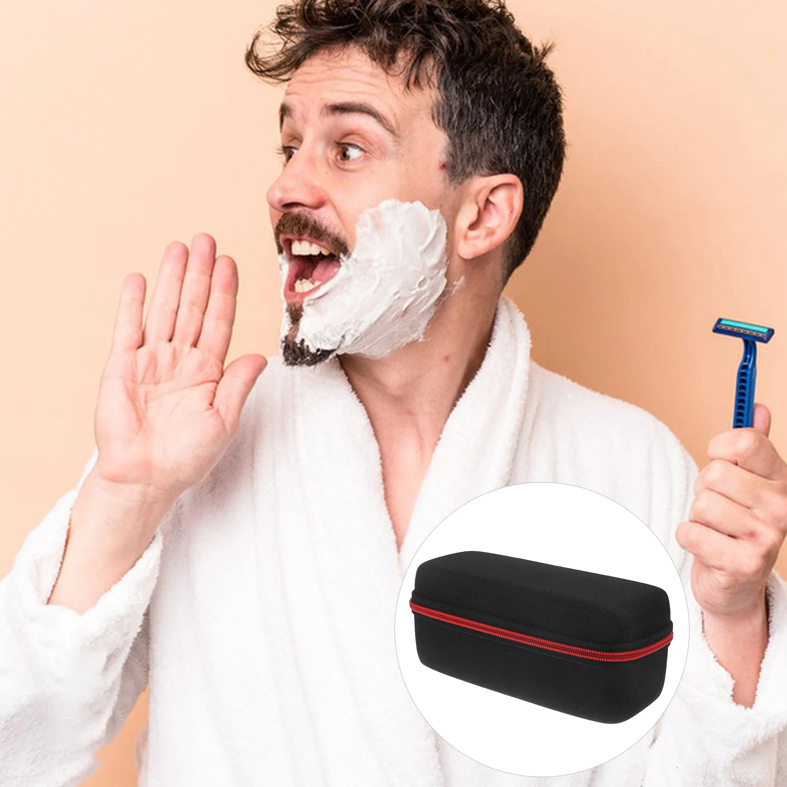 Estojo de armazenamento de navalha portátil viagem navalha maleta de segurança organizador à prova dwaterproof água para acessórios de barbear ferramentas aliciamento