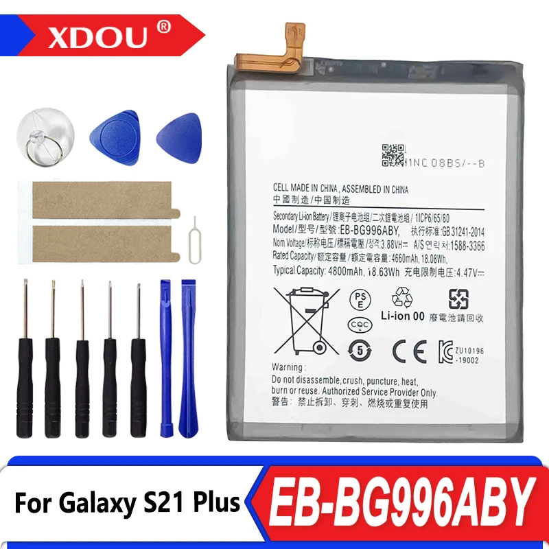

Brand New EB-BG996ABY 4800mAh Replacement Battery for Samsung Galaxy S21 Plus S21+ G996 5G Mobile Phone Batteries