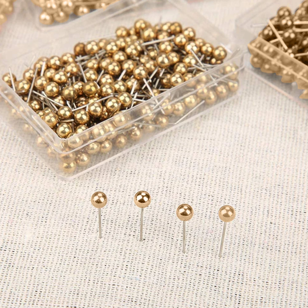 200pcs DIY Reusable Bulletin Board Push Pins Round Head For Pinboard With Steel Tip Office Home Use Map Push Pins Durable