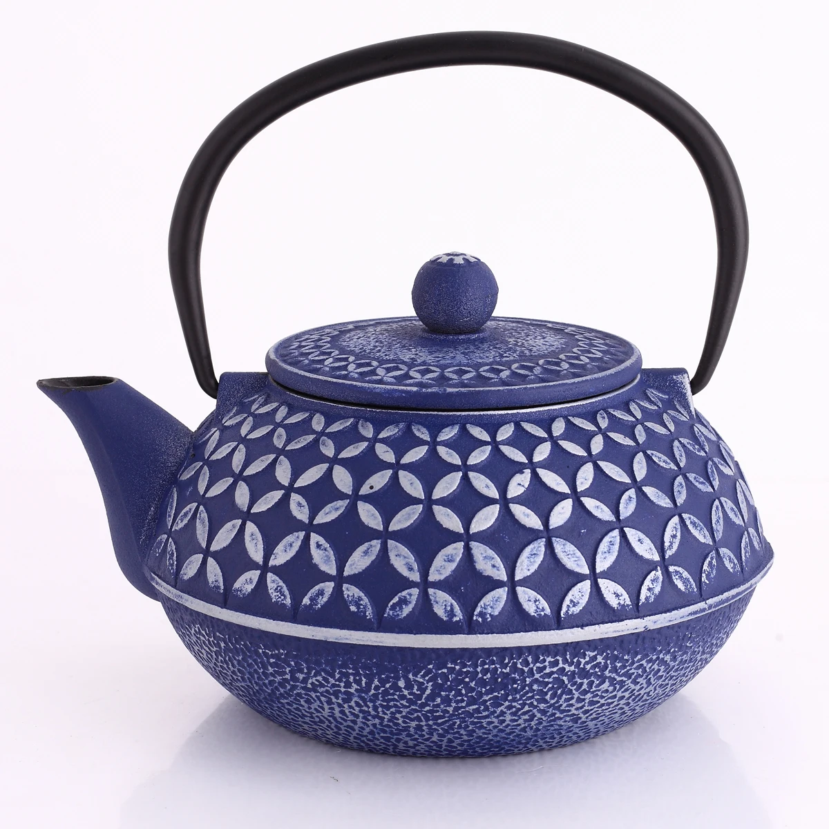 

800ML Enamel Blue Coin Cast Iron Teapot Tea Kettle with Infuser