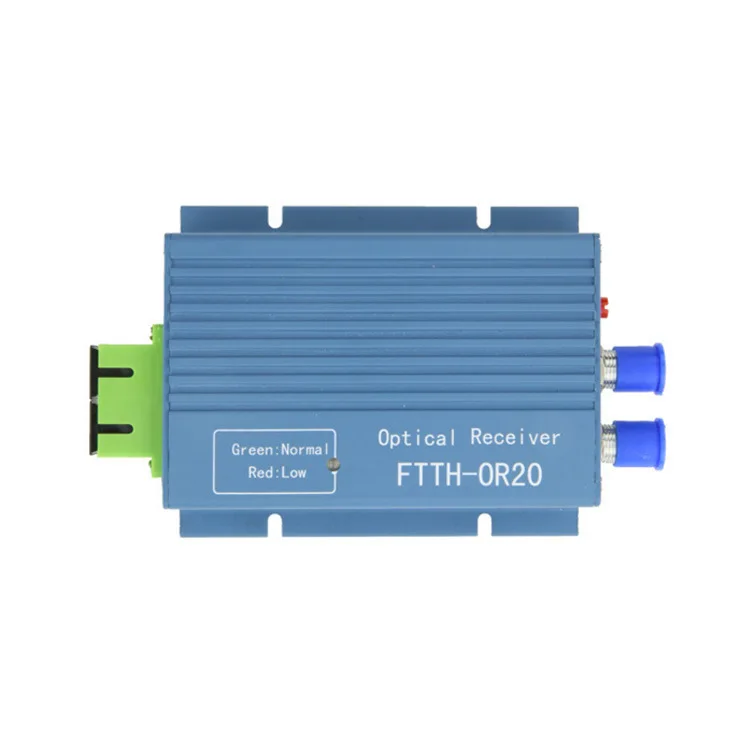 Receptor Óptico CATV OR20 FTTH, Convertidor de Fibra Óptica SCAPC dúplex, Receptor de Fibra Óptica FTTH con WDM Integrado