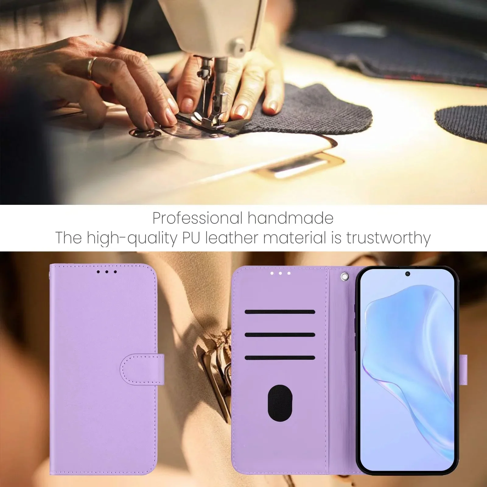 PU-Leder-Flip-Handyhülle für Samsung A14 A24 A34 A54, Brieftaschenhülle für Galaxy A15 A25 A35 A55 A16 A26 A36 A56 Coque Funda – Detail 5