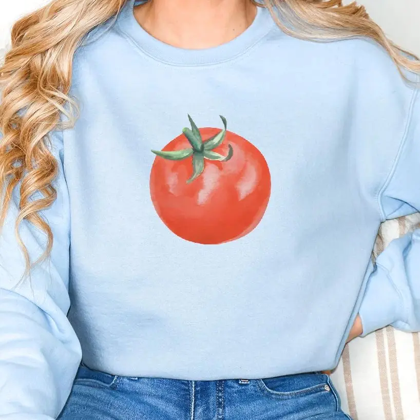 

Unisex Sweatshirt Long Sleeves Casual Hoodies Stylish Pullover Daily Wear Multiple Colors Versatile A Beautiful Tomato